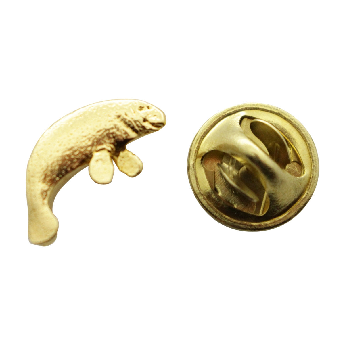 Manatee Mini Pin ~ 24K Gold ~ Miniature Lapel Pin ~ 24K Gold Miniature Lapel Pin ~ Sarah's Treats & Treasures